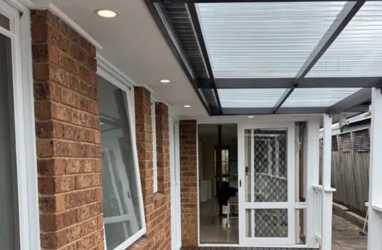 Covered alfresco area wired for an outdoor fan in Mount Eliza