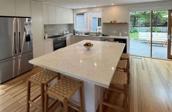 Frankston kitchen with a replacement wall oven and stainless steel appliances